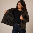 [Llevá 2 y Pagá 1] Campera de Mujer Aurora de Cuero Genuino y Acolchada