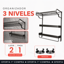[Llevá 2 Pagá 1] Organizador de Baño de Acero Inoxidable de 3 Niveles + REGALO: 2 Mini Soportes Inox