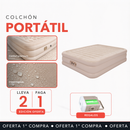 [Llevá 2 Pagá 1] Colchón Inflable King Portátil con Revestimiento Triple Antidesgarro +REGALO: Bomba de Aire Eléctrica