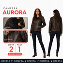 [Llevá 2 y Pagá 1] Campera de Mujer Aurora de Cuero Genuino y Acolchada