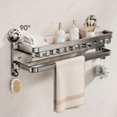 [Llevá 2 Pagá 1] Organizador de Baño Multifuncional de Acero Inoxidable con Instalación por Sellado al Vacío +REGALO: 2 Soportes de Baño