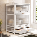 Escurridor Multifuncional Completo de Acero Inoxidable y Tapas de Vidrio +REGALO: Kit de Utensilios de Cocina